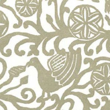Warm Grey Traditional Abruzzo Print Paper ~ Rossi Italy ~ Xylography